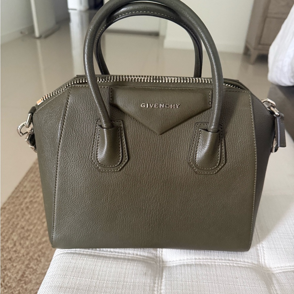 Givenchy Olive Green Mini Satchel with Top Handles
